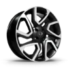 Roda DISCOVERY Aro 17" 4x100 Tala 6" - Diamantada Total Preto Brilhante